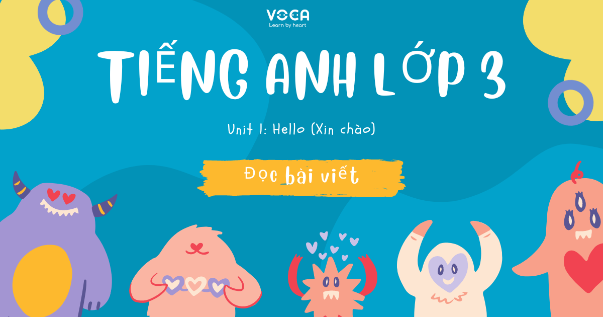 Từ vựng tiếng Anh lớp 3 | Unit 1: Hello (Xin chào)